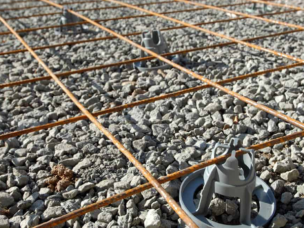 Rebar grid placement and reinforcement